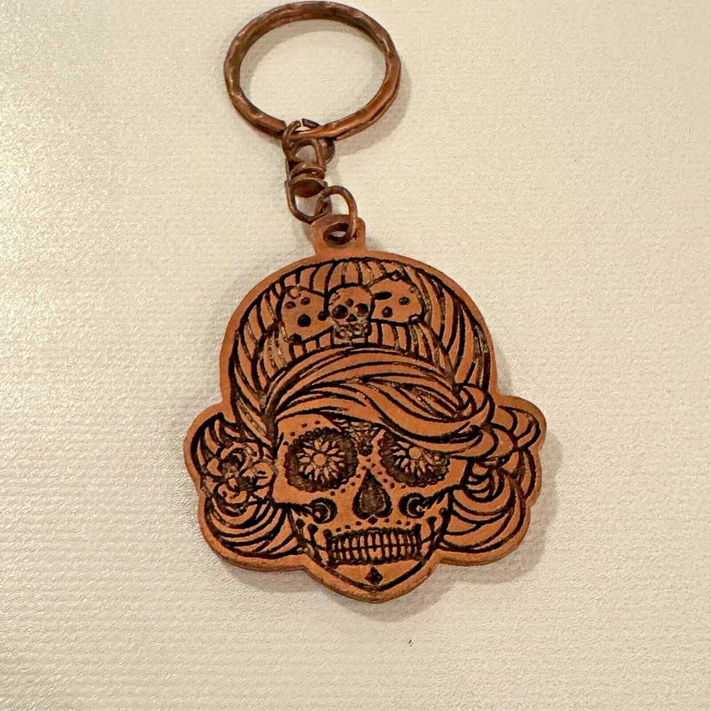 Dia De Muertos Janitzlo Michoacan Mexico Keychain Key Ring